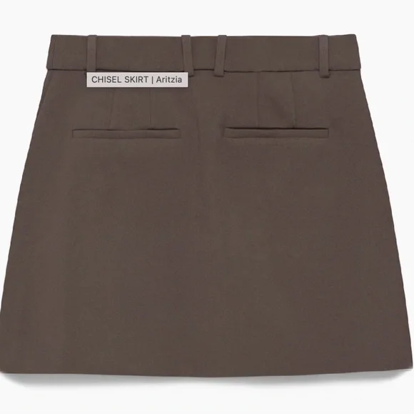 Aritzia Chisel Skirt Mocha NWOT - Picture 2 of 2